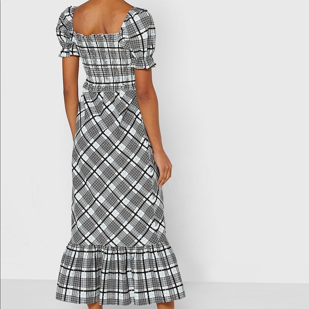 TOPSHOP Shirred Midi Dress
